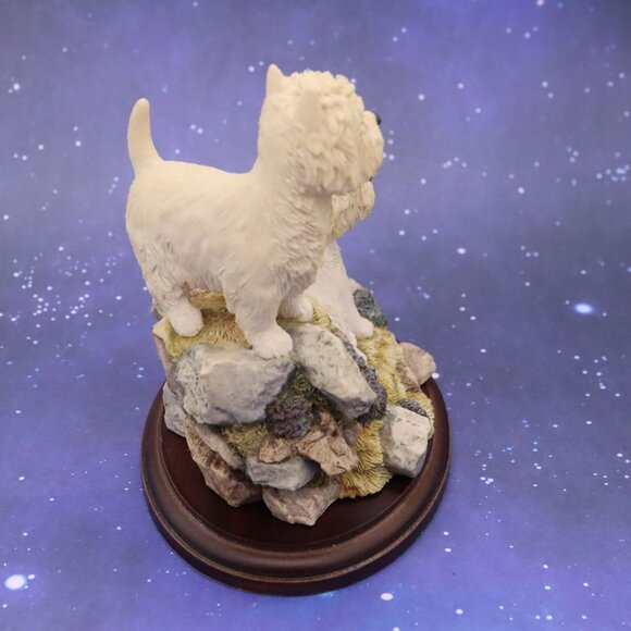Sherratt & Simpson Westie Dog Figurine West Highland Terriers on Rocks w/ base - Picture 6 of 12